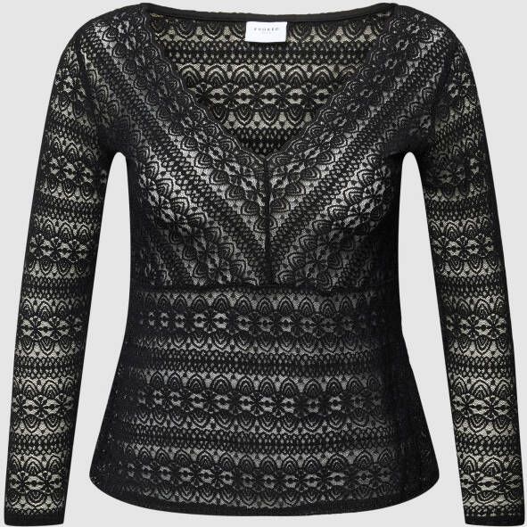 Evoked Vila PLUS SIZE blouseshirt met kant model 'CHIKKA'