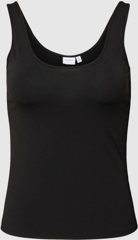 Evoked Vila PLUS SIZE tanktop met ronde hals model 'Jenni'