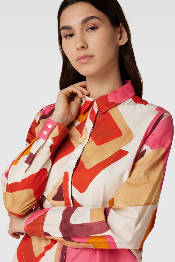 0039 italy Knielange overhemdjurk met all-over motief model 'Gracia New' - Foto 2