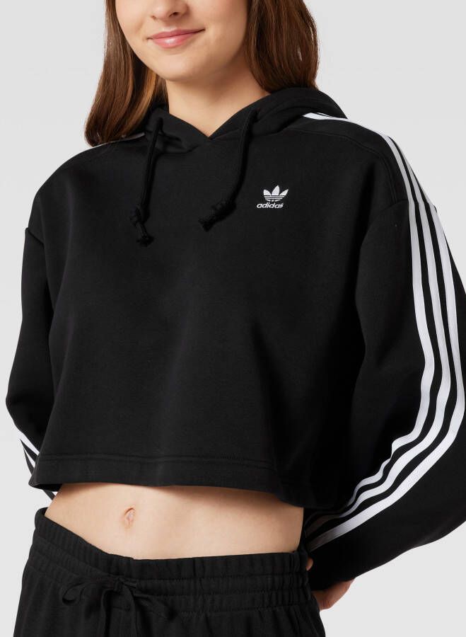 adidas Originals Cropped hoodie met labelstitching