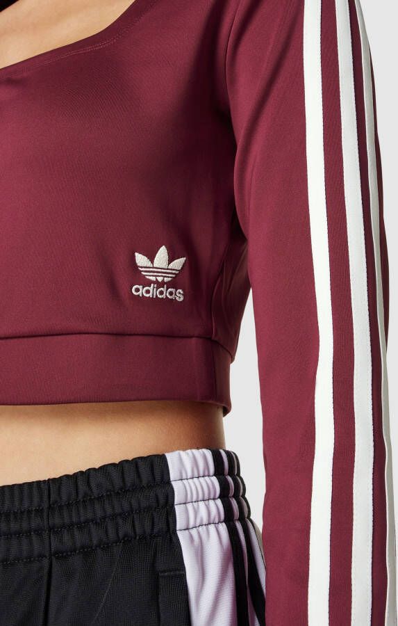 adidas Originals Kort shirt met lange mouwen en logostrepen