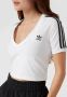 Adidas Originals Stijlvolle Witte Cropped Tee Hc2036 White Dames - Thumbnail 6
