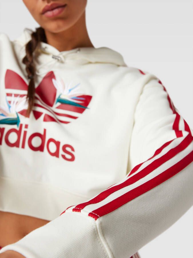 adidas Originals Korte hoodie met labelprint