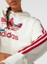 Adidas Cropped Hoodie met Elastisch Koord White Dames - Thumbnail 8