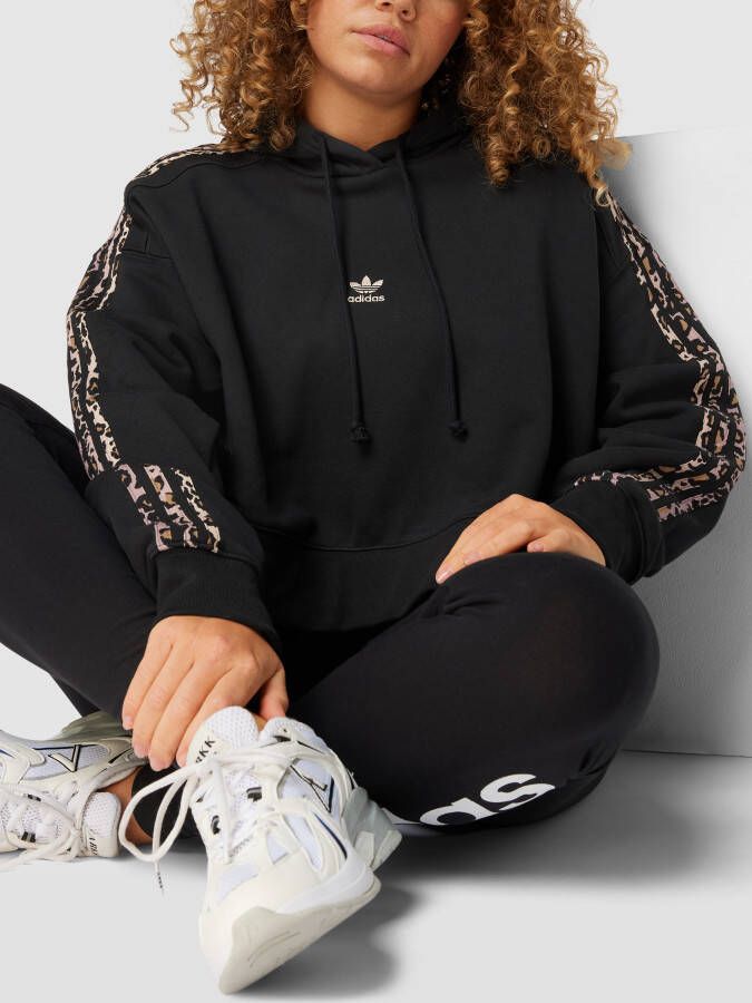 Adidas Originals Plus SIZE hoodie met labeltypische galonstrepen