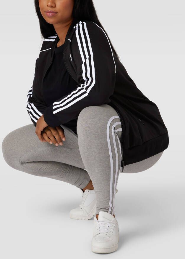 Adidas Originals Plus SIZE sweatjack met contraststrepen