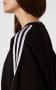 Adidas Zwarte Oversize Crewneck Sweatshirt met 3 Strepen Black Dames - Thumbnail 4