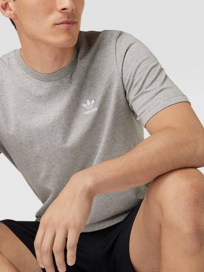 adidas Originals T-shirt met geribde ronde hals