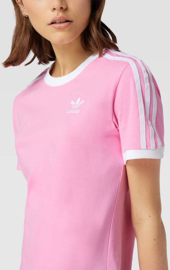 adidas Originals T-shirt met labelstitching model '3 Stripes Tee'