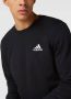 Adidas Zwarte Fleece Sweatshirt met Geribbelde Zoom en Manchetten Zwart Heren - Thumbnail 6
