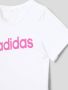 Adidas Sportswear T-shirt met logo wit roze Meisjes Katoen Ronde hals Logo 170 - Thumbnail 1