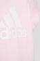 Adidas Sportswear T-shirt lichtroze wit Meisjes Katoen Ronde hals Logo 164 - Thumbnail 9