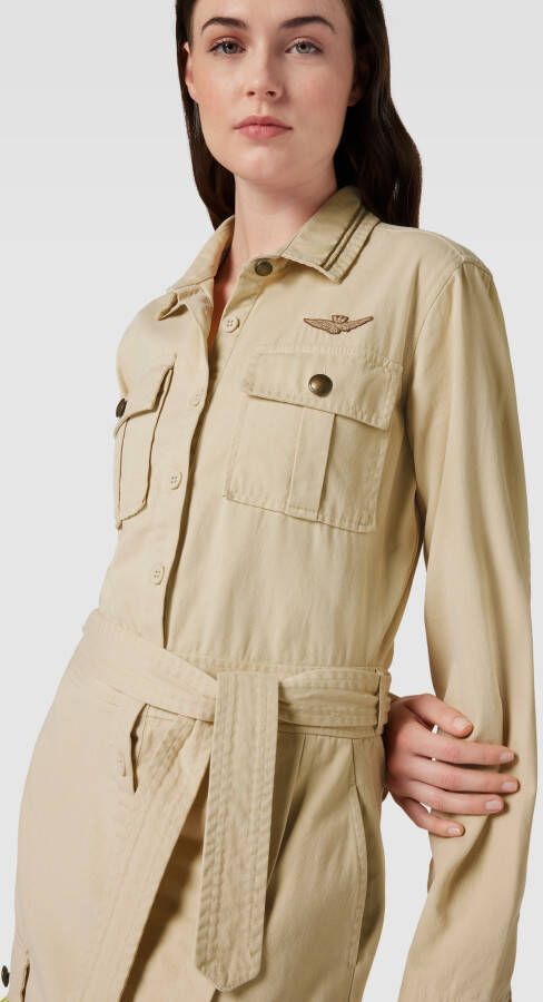 Aeronautica militare Midi-jurk met kentkraag - Foto 2