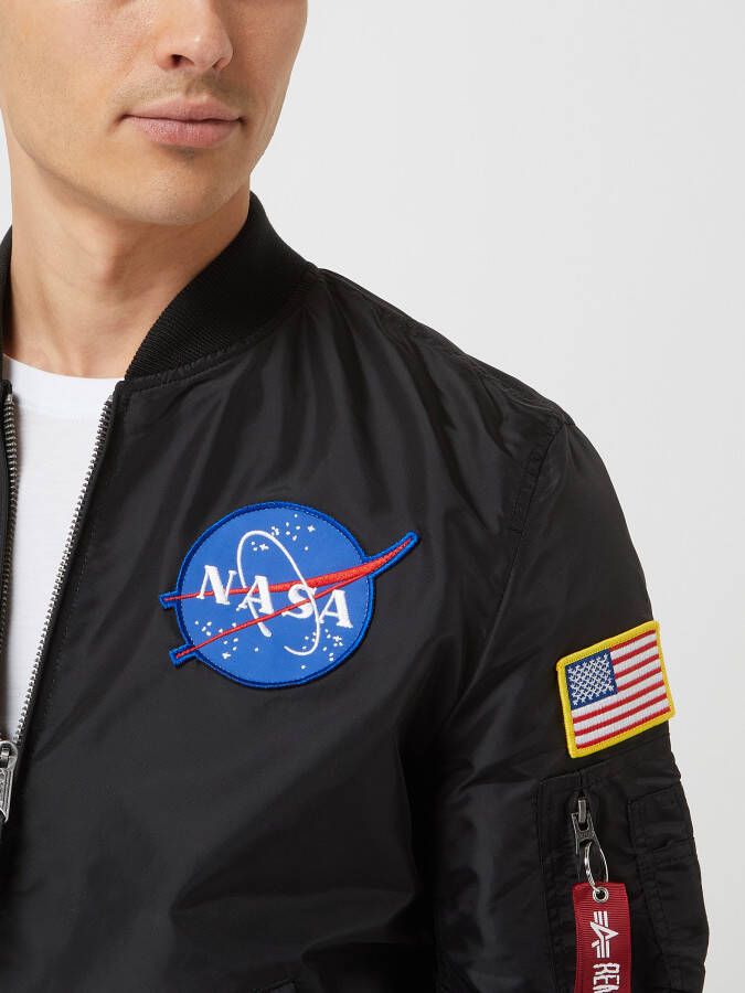 alpha industries Bomberjack met NASA-badges aan twee kanten draagbaar