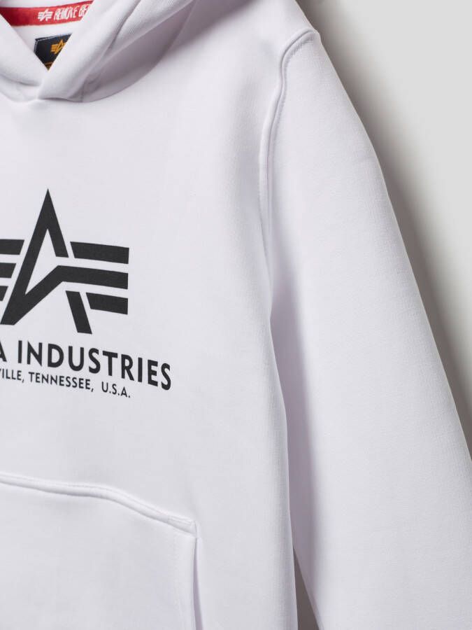 alpha industries Hoodie met labeldetail