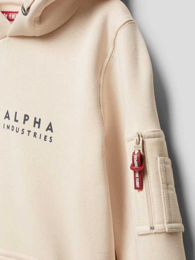 Alpha industries Hoodie met labelprint model 'Alpha'