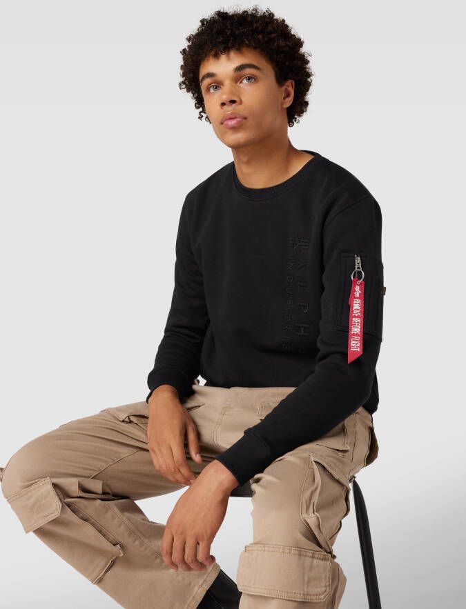 alpha industries Sweatshirt met labelstitching