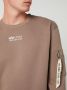 Alpha industries Men Sweatshirt Organics Emb Sweater 118316 628 Bruin Heren - Thumbnail 4