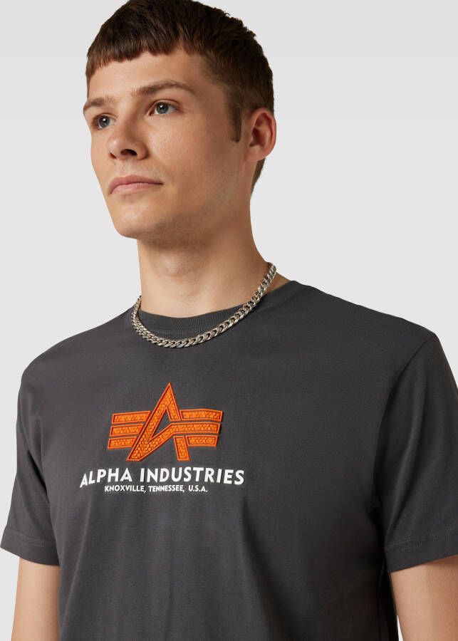 alpha industries T-shirt met labelprint model 'BASIC'