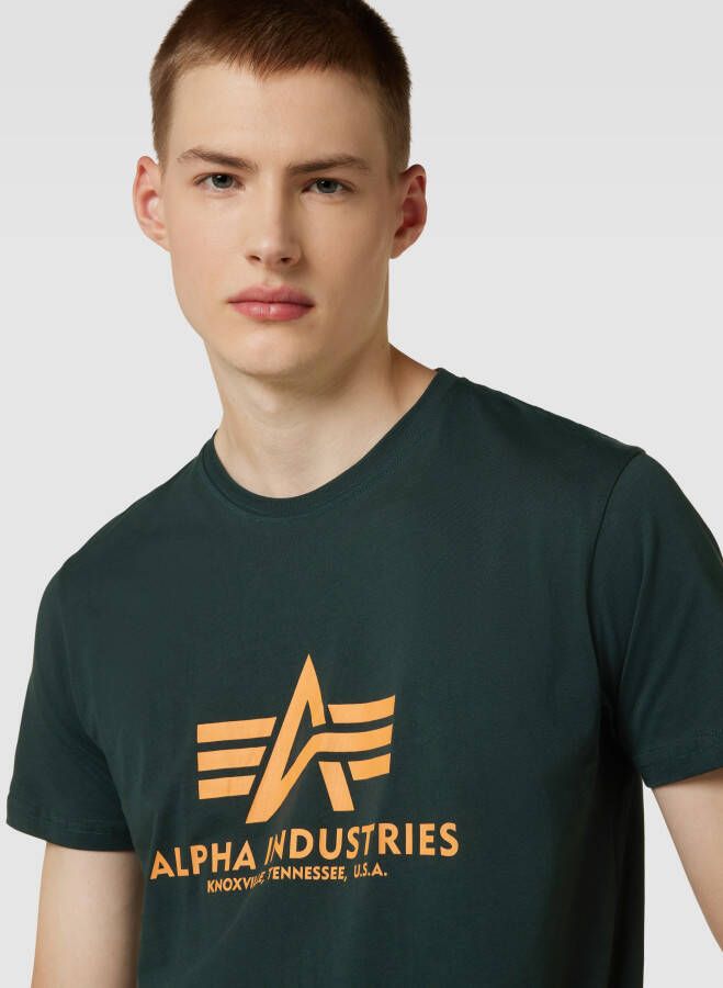 alpha industries T-shirt met labelprint model 'BASIC'