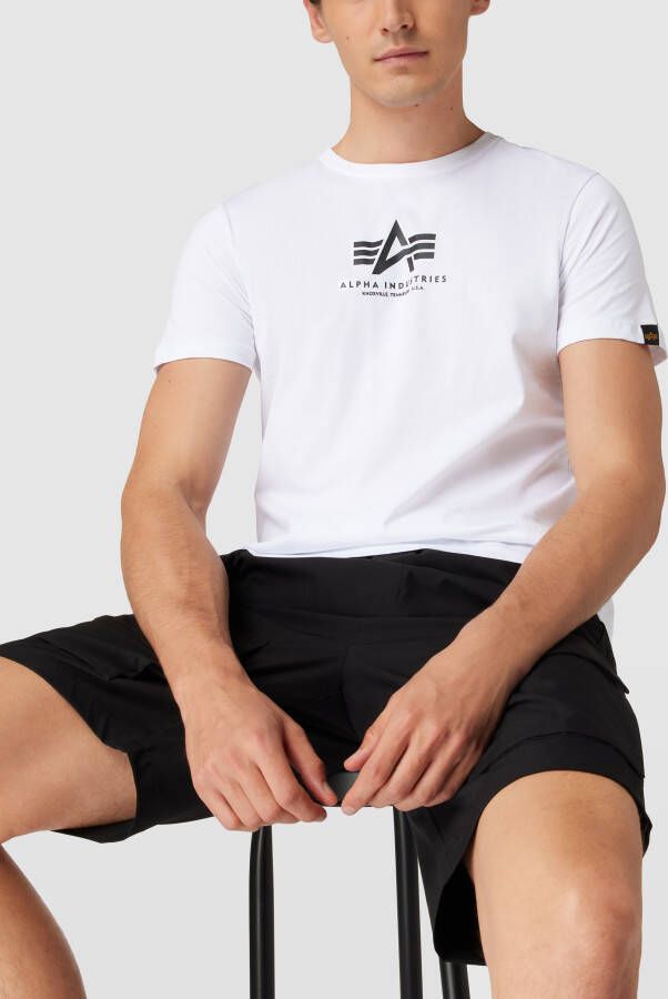 alpha industries T-shirt met labelstitching model 'BASIC'