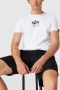Alpha industries Basic T Ml T-shirts Kleding white maat: XXL beschikbare maaten:S M XXL XXXL - Thumbnail 4