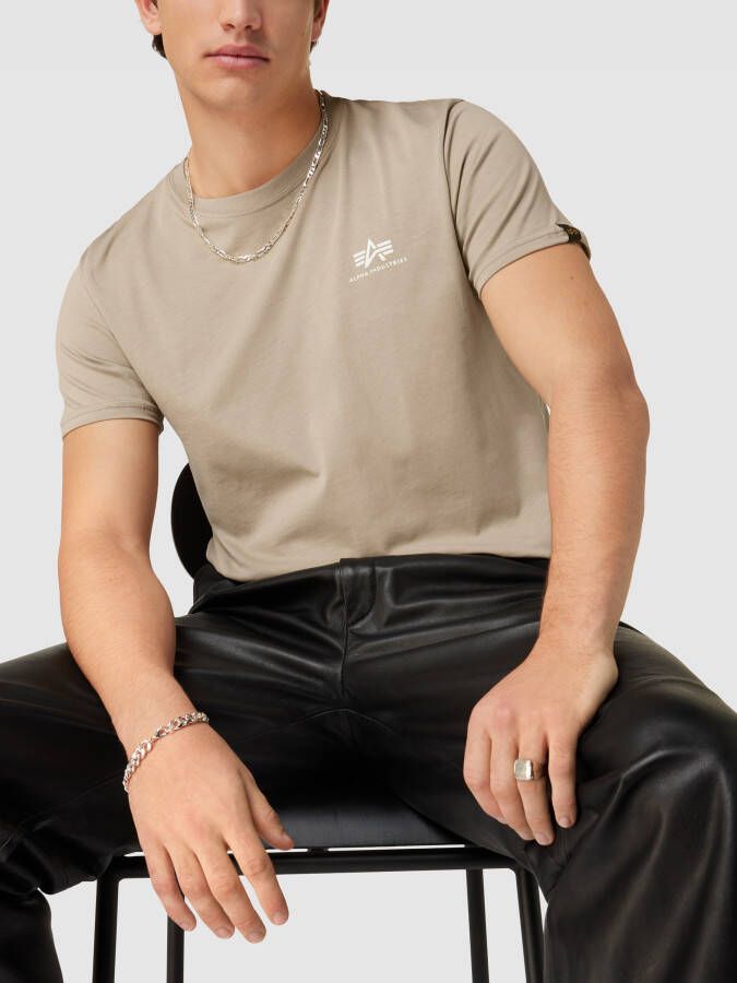 alpha industries T-shirt met logoprint model 'BASIC T SMALL LOGO'