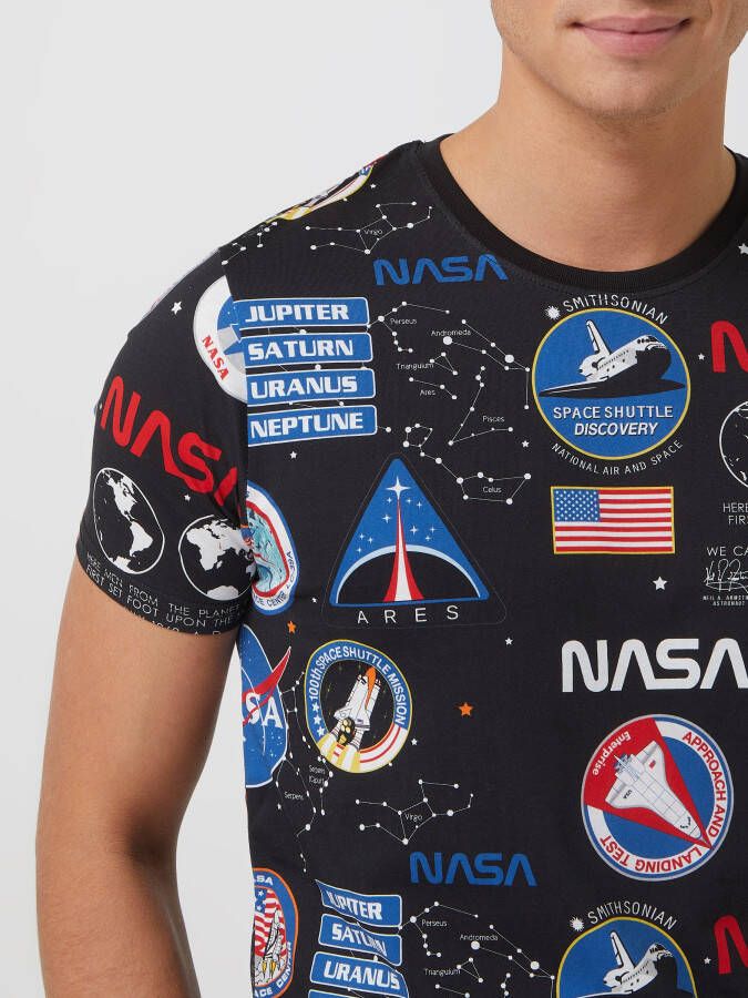 alpha industries T-shirt van katoen model 'Nasa'