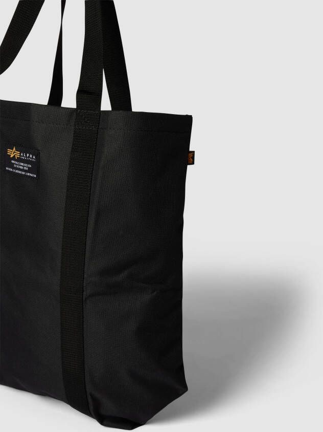 alpha industries Tote bag met labelpatch model 'LABEL SHOPPING BAG'