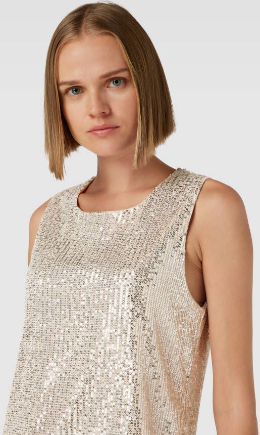 Apricot Blouse met pailletten