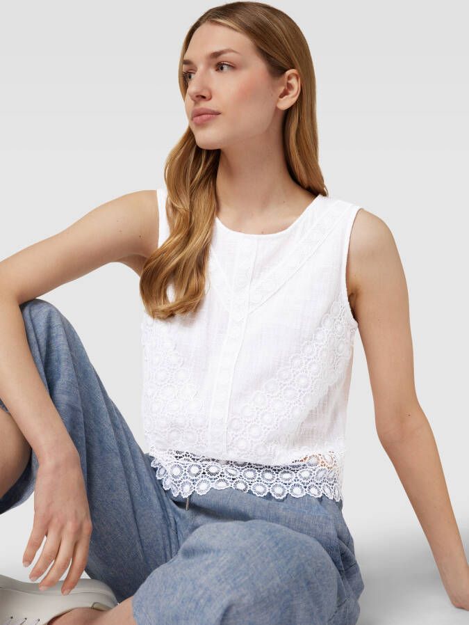 Apricot Blouseshirt met kant