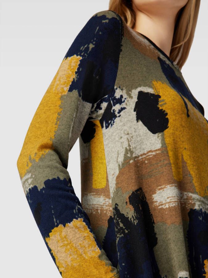 Apricot Knielange jurk met all-over motief