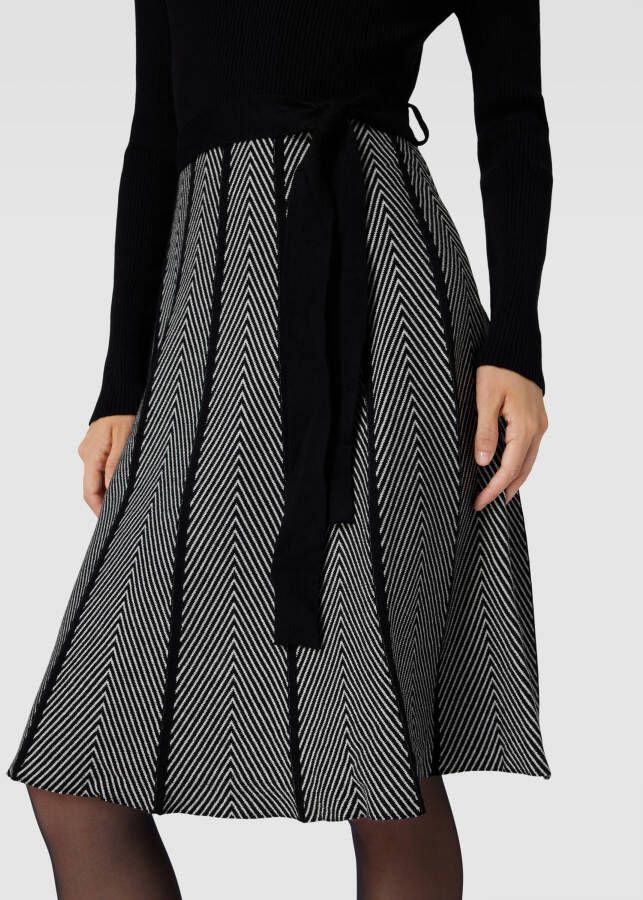 Apricot Midi-jurk met strikceintuur
