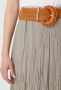 Apricot Midirok met stoffen ceintuur - Thumbnail 2
