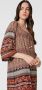 Apricot Tuniekjurk van viscose met all-over motief - Thumbnail 2