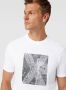 Armani Exchange Logo Print Katoenen T-shirt White Heren - Thumbnail 2