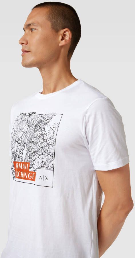 Armani Exchange Regular fit T-shirt met labelprint - Foto 2