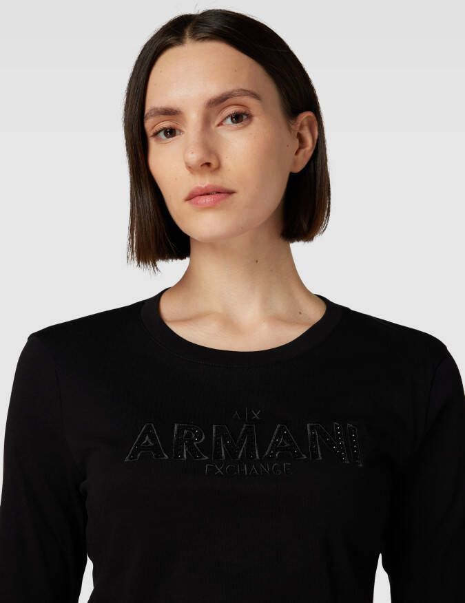 Armani Exchange Shirt met lange mouwen en labelstitching - Foto 2