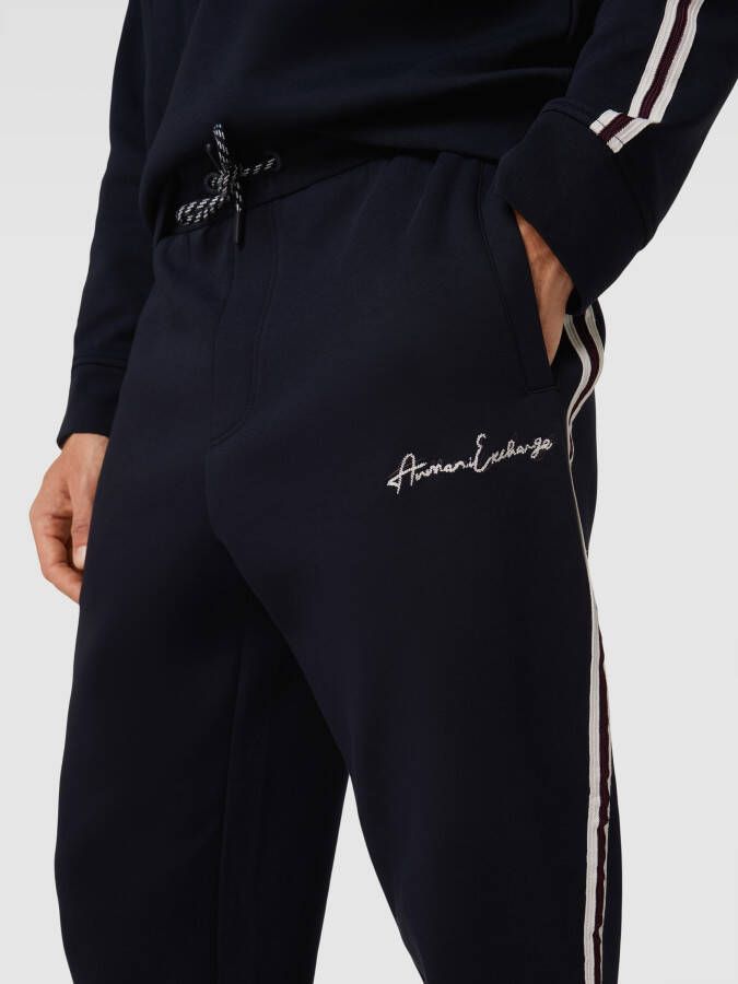 Armani Exchange Sweatpants met labelstitching