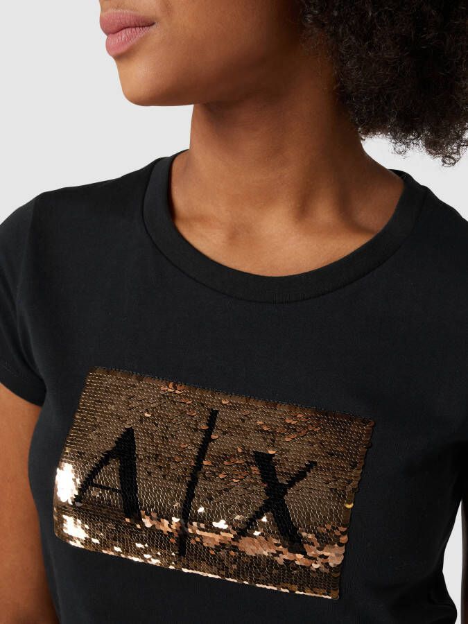 Armani Exchange T-shirt met pailletten