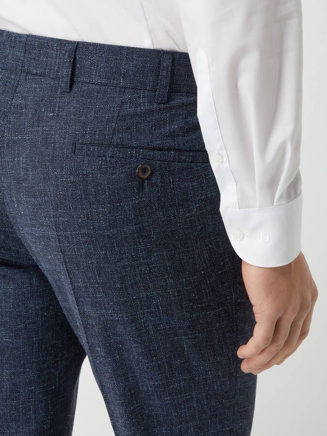 Atelier Torino Slim fit pantalon met linnen