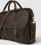 Barbour Wax Leren Aktetas Olijfgroen Green Heren - Thumbnail 2