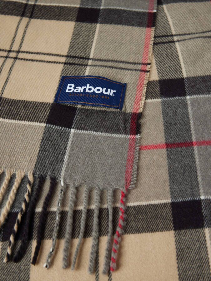 Barbour Sjaal met franjes model 'Galingale'