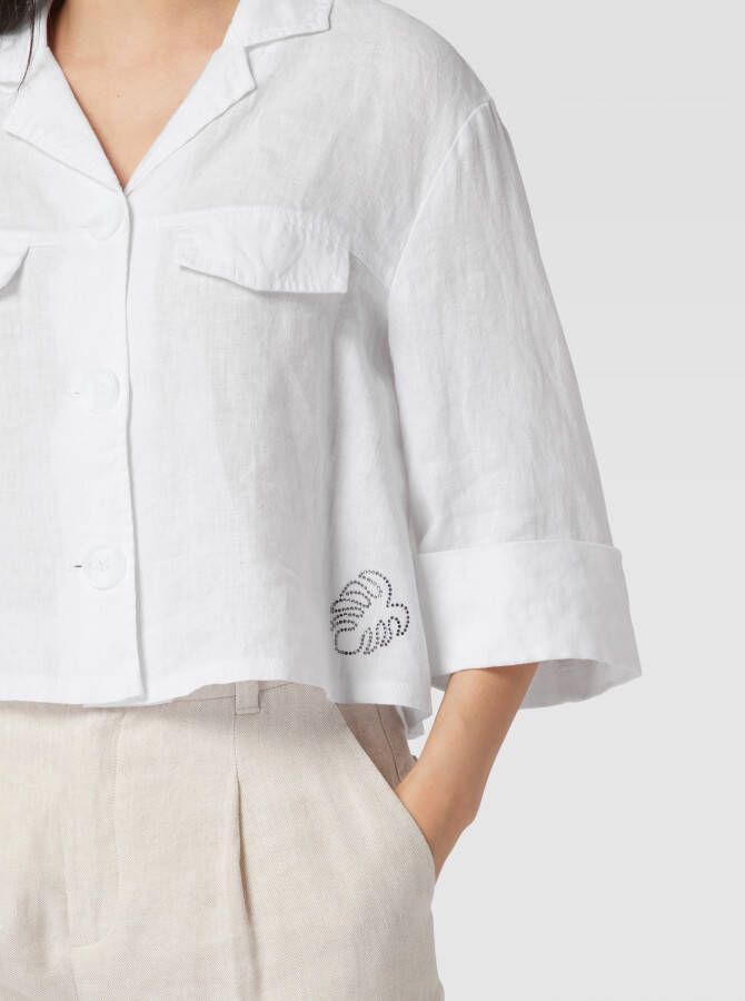 Betty Barclay Korte linnen blouse met siergarnering model 'Mai' - Foto 2