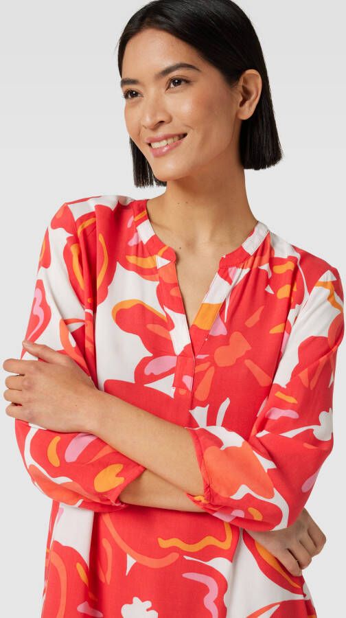 Betty Barclay Midi-jurk van viscose met all-over motief