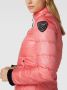 Blauer Glanzende Nylon Ella Gewatteerde Jas Pink - Thumbnail 3