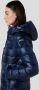 Blauer Usa Doorgestikte mantel met opstaande kraag - Thumbnail 2