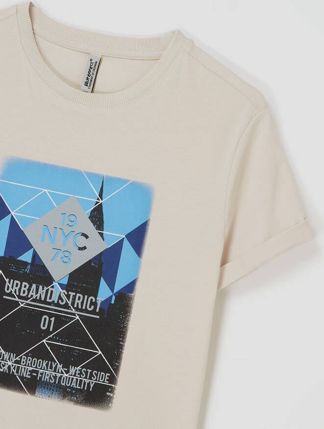 Blue Effect T-shirt met print model 'Urbandistrict'