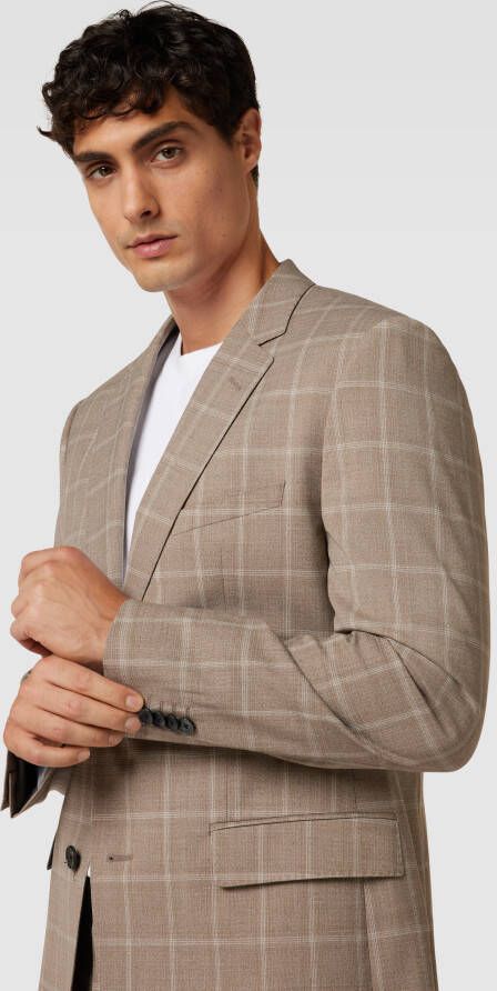 Boss 2-knoops colbert met tartanruit model 'Jasper' - Foto 2