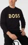Hugo Boss Relaxed FIT Sweatshirt IN Cotton Blend With Contrasting Logo 50482898 Zwart Heren - Thumbnail 4